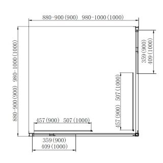 Душевое ограждение AZARIO AZ-ND1142 1000 Black